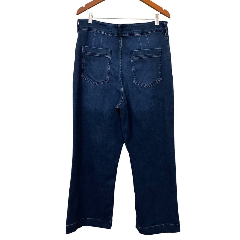 Anthropologie Pilcro The Skipper High Rise Crop Wide Leg Jean 33T / 33 Tall Boho - Picture 12 of 13